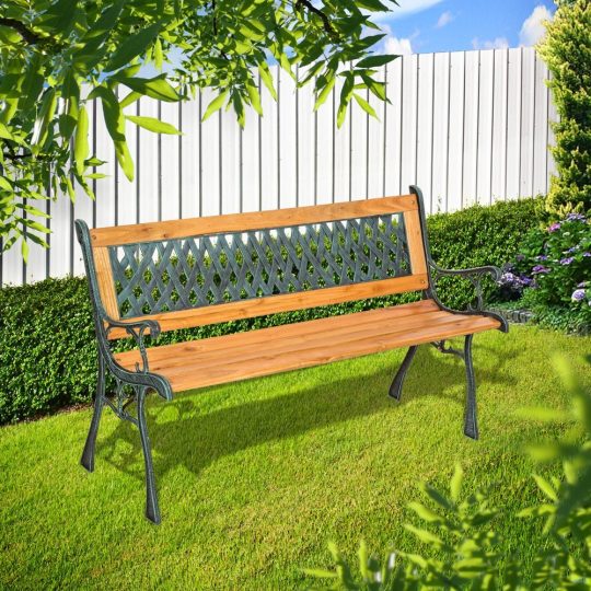 Permalink to Gartenbank Metall Holz 3 Sitzer