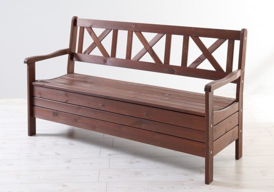 Permalink to Gartenbank Mit Stauraum Holz 3 Sitzer Massiv Braun