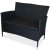 Gartenbank Polyrattan Schwarz 2 Sitzer