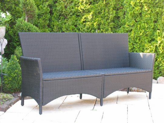 Permalink to Gartenbank Rattan Schwarz Lanzarote Personen