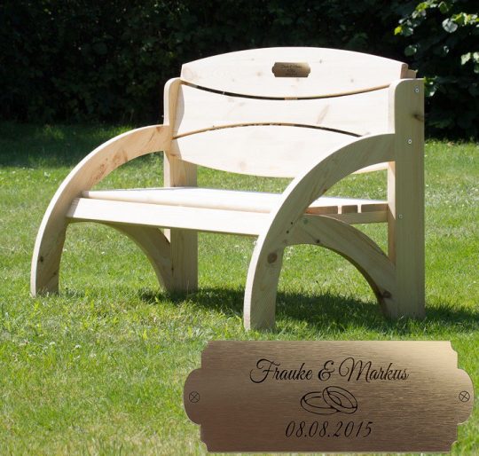 Permalink to Gartenbank Rose Mit Gravur Natur Holzeit