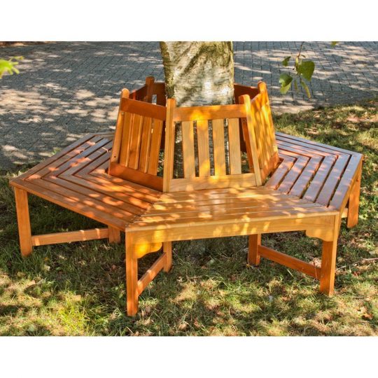 Permalink to Gartenbank Rund Baum Berangan