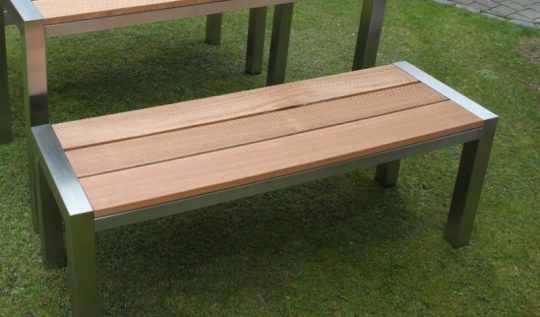 Permalink to Kleine Gartenbank Ohne Lehne Luxor Edelstahl Mit Bankirai