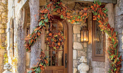 Natürliche Herbstdeko: Einen einladenden Eingangsbereich draußen gestalten 🍁