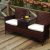 Polyrattan Gartenbank 2 Sitzer Braun