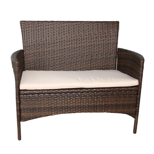 Permalink to Polyrattan Gartenbank Braun