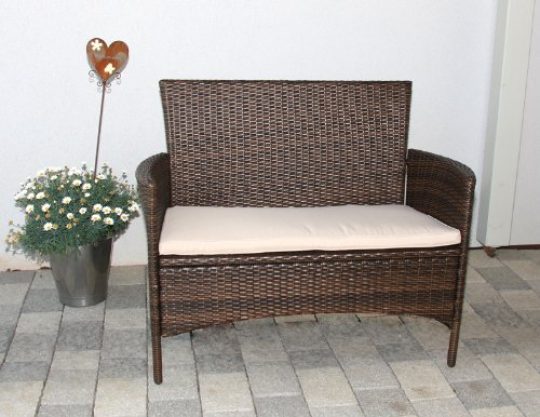 Permalink to Rattan Gartenbank Braun