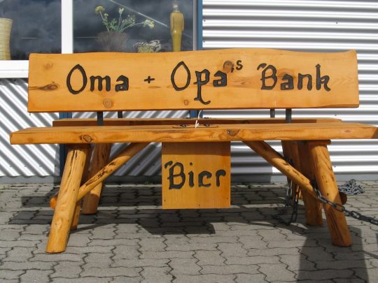 Permalink to Rundholz Gartenbank Massivholz Fichte Bierfach