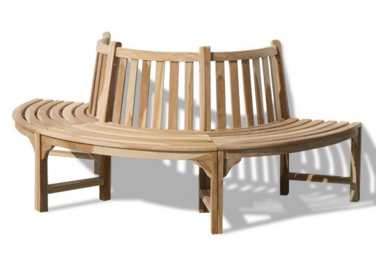 Permalink to Teakholz Gartenbank Halbrund